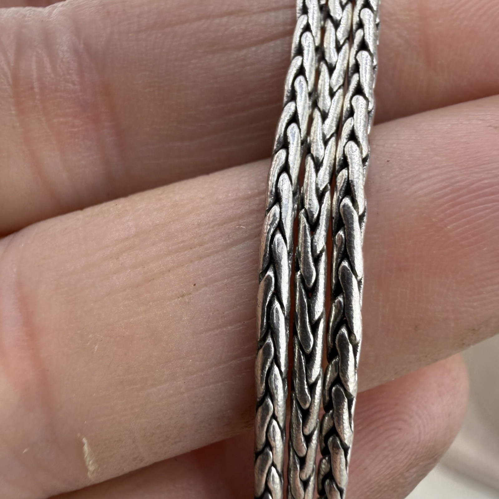 Brighton Necklace Ophelia Multi strand Silver Tone Chain Signed 16”