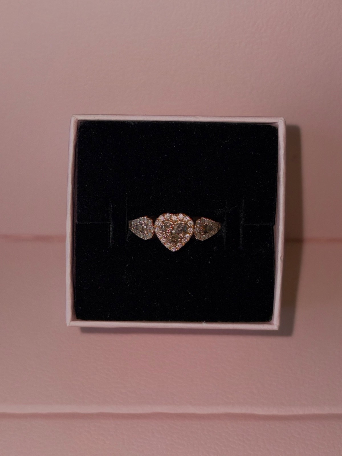 le vian 14k rose gold chocolate diamond 1/2 ct tw round cut ring