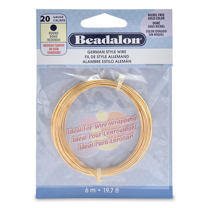 Gold Beadalon, 20, 22, 24, 26, gauge Round Wire, Gold Plated Wire for Jewelry