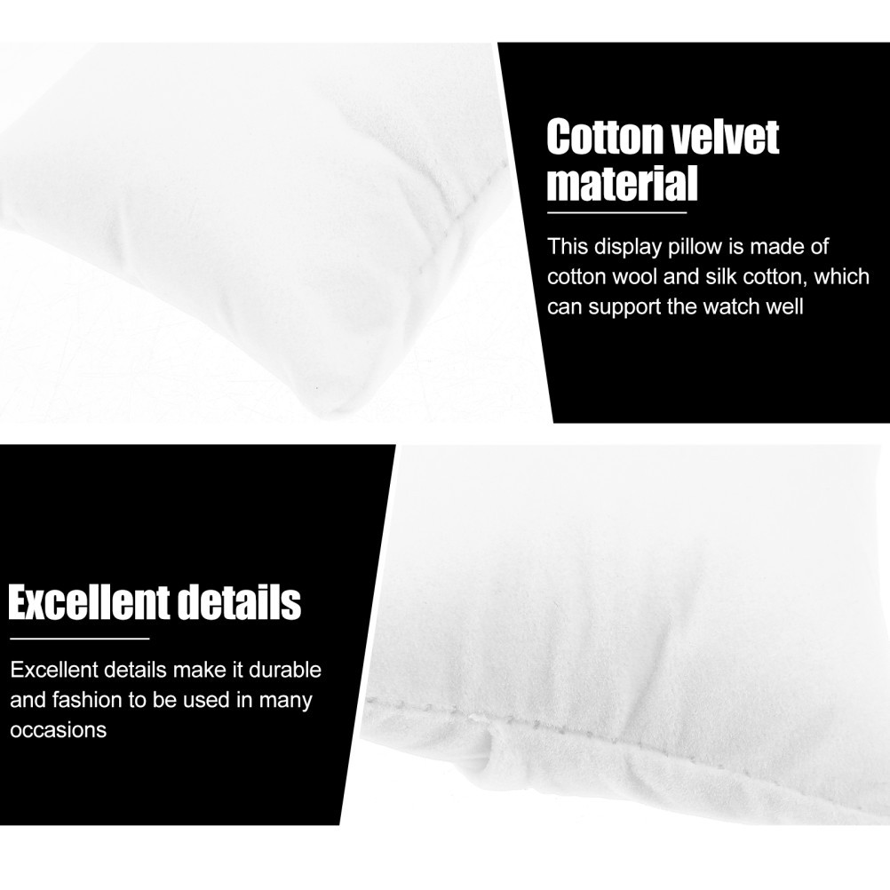 6Pcs White Watch Pillows Soft Lint and Silk Floss Cushion for Jewelry Box Liner