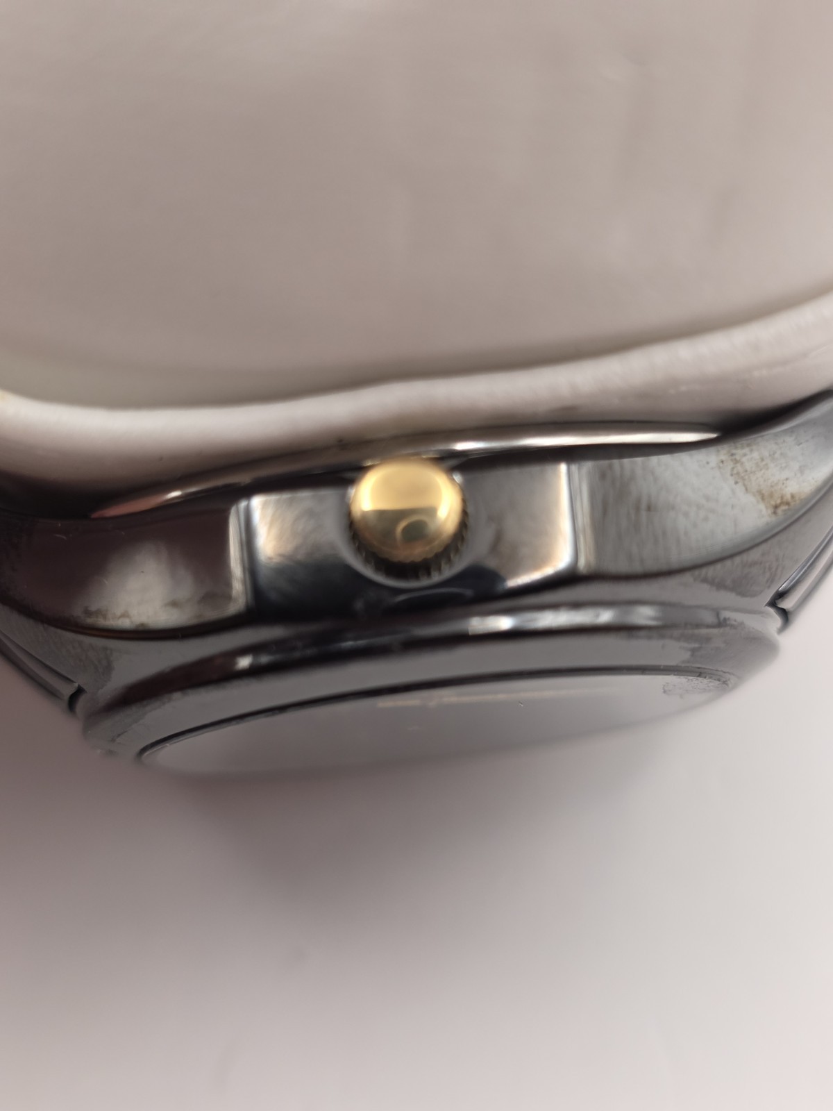 Caravelle by Bulova New York Black/Gold Steel 37mm Watch 45M109