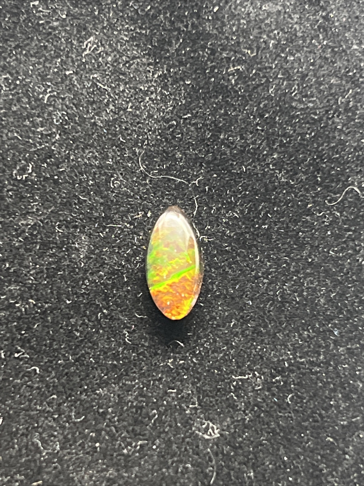Clearance Estate JTV Ammolite Ammonite Triplet 12 X 6 mm Green Orange Yellow Fl