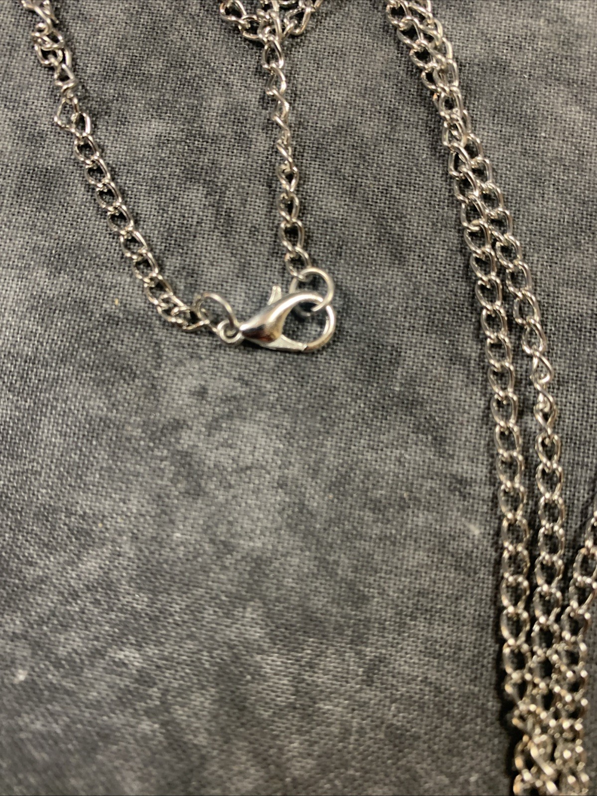 Strada Pocket Watch Necklace Silver Case & 26” Necklace Floral Painted Top W/Box