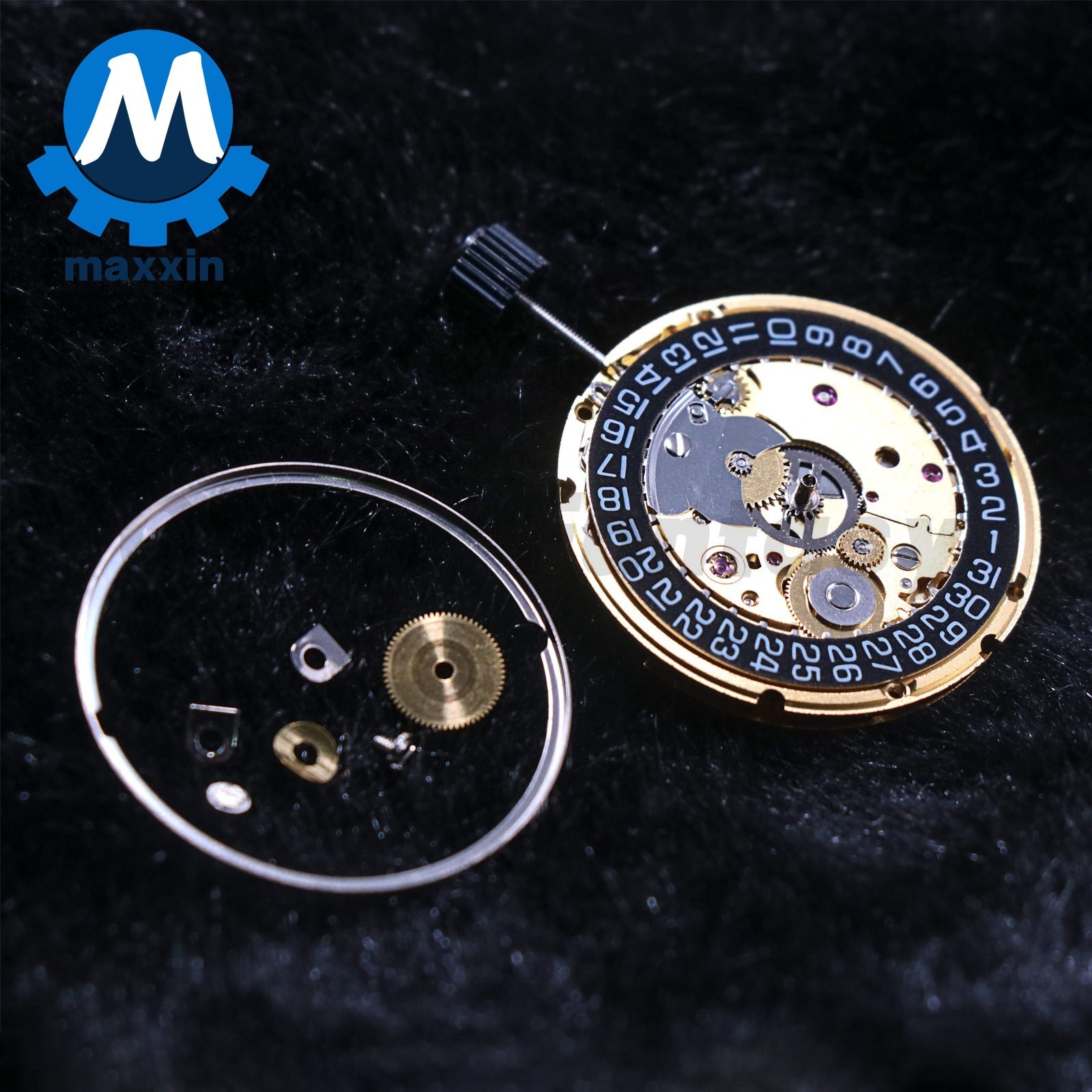 Gold Black 3H Atomatic Watch Movement For ST2130 Clone ETA 2824-2 SELLITA SW200