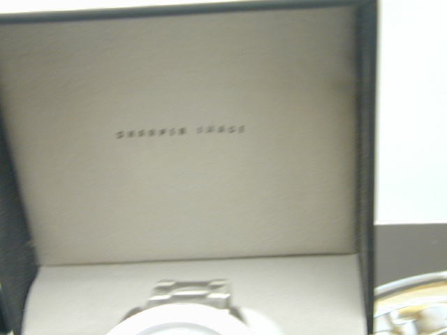 SHARPER IMAGE SCUBA STEEL MANS WRIST WATCH BRAND NEW IN BOX WITH PAPERS