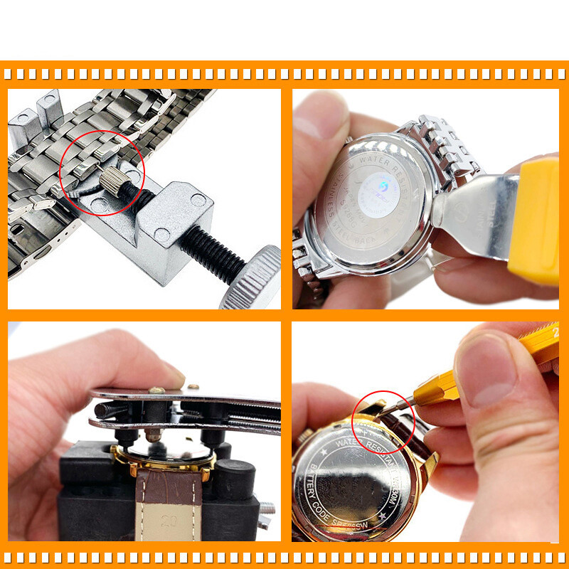 Professional Watch Repair Kit Watchmaker Back Case Opener Link Pin Spring Bar US