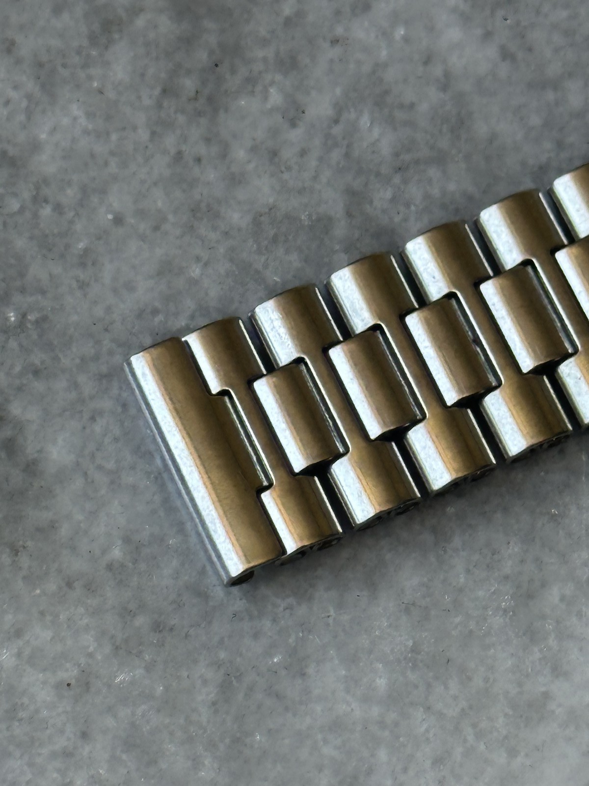Bracelet de montre vintage en acier inoxydable de style jubilé