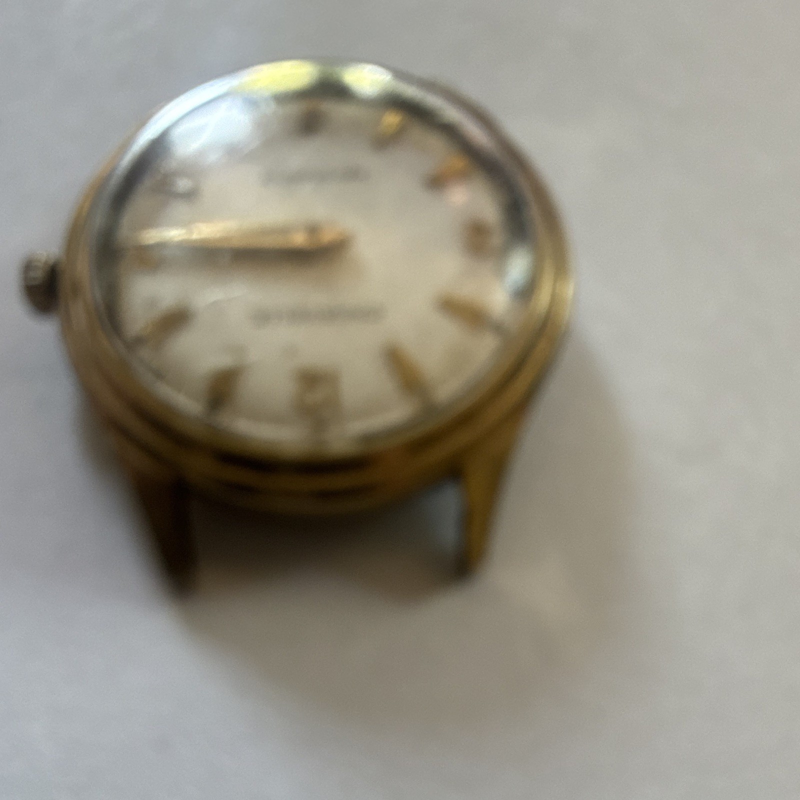 Caravelle Waterproof Manual Wind Gold Tone Head Only 1966 RUNS