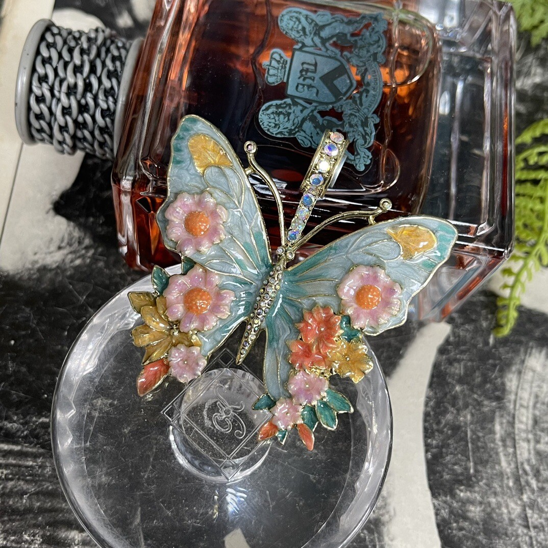 New Vintage Literary Retro Heavy Industry Colored Enamel Butterfly Pendant
