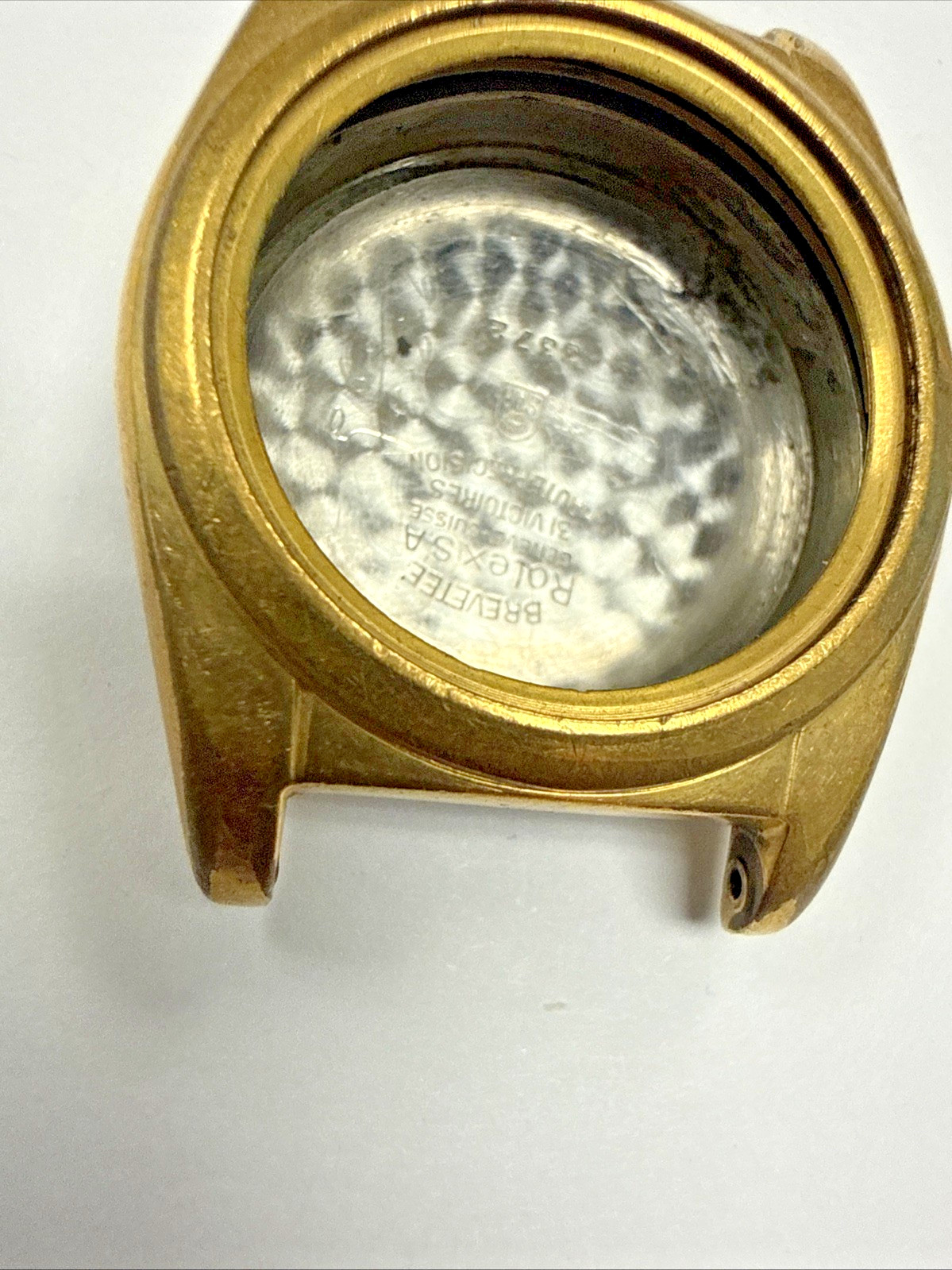 Rolex Vintage 1940s Bubbleback Ovetto 3372 Steel Watch Gold Filled Case e12206