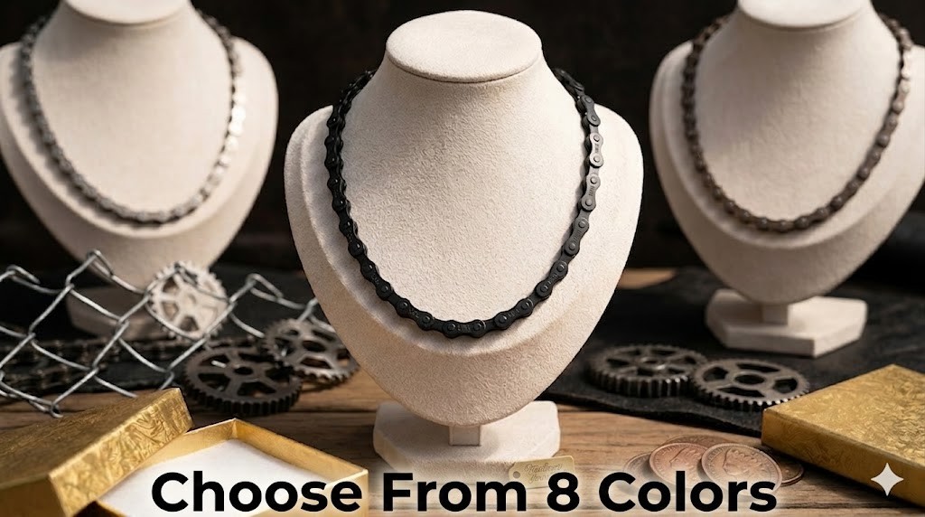 HD Bike Chain Necklace Choose Color Heavy Hardware Industrial Biker Free Bonus