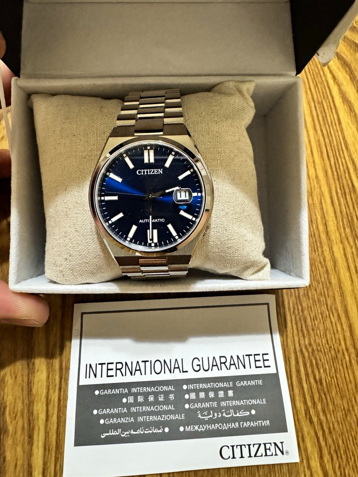 Citizen Tsuyosa Automatic Blue Dial 40mm SS Bracelet Date Box Papers