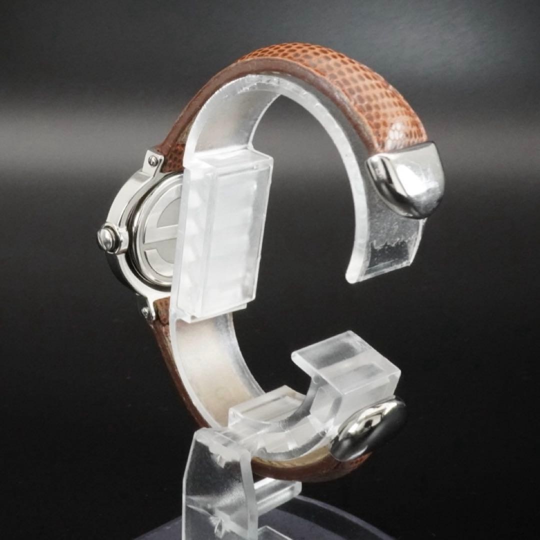 Gucci 6600L Turnface Brown Quartz Wristwatch Bangle Box Japan 0713258
