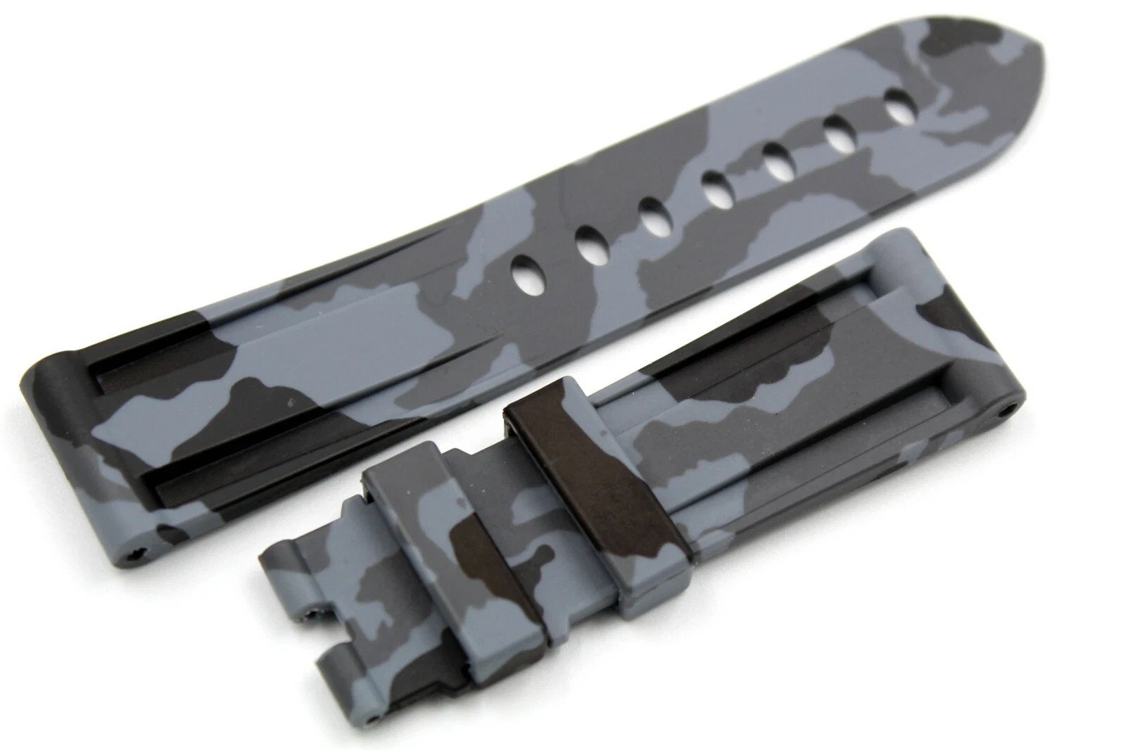 Watch Band Silicone Camouflage Grey Various Sizes Accessories Watch Waterproof