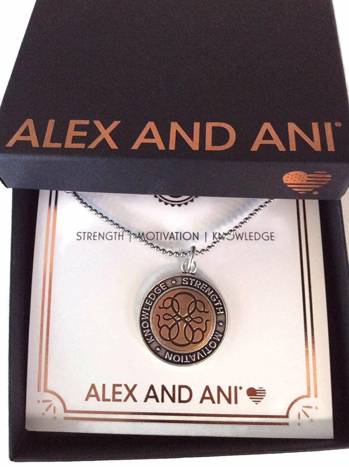Alex and Ani Path of Life Necklace Two-Tone Rafaelian Silver NWTBC