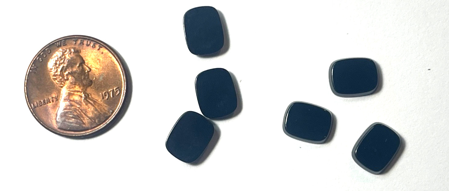 THREE (3) PCS BLACK ONYX 9X7 MM FLAT ANTIQUE SHAPE AS PICTURED BELOW WHOLESALE