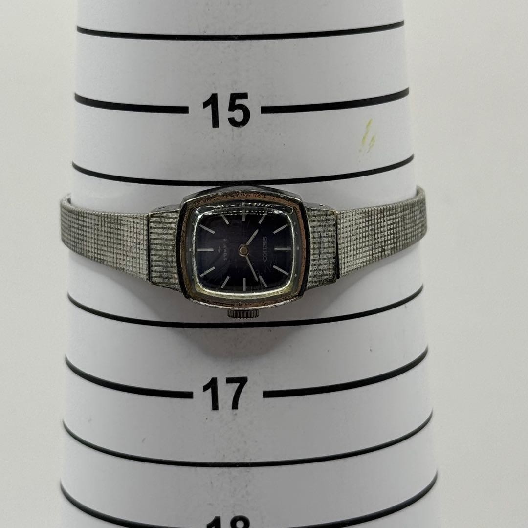 Working condition SEIKO manual winding watch with blue dial and 21 JEWELS bracel