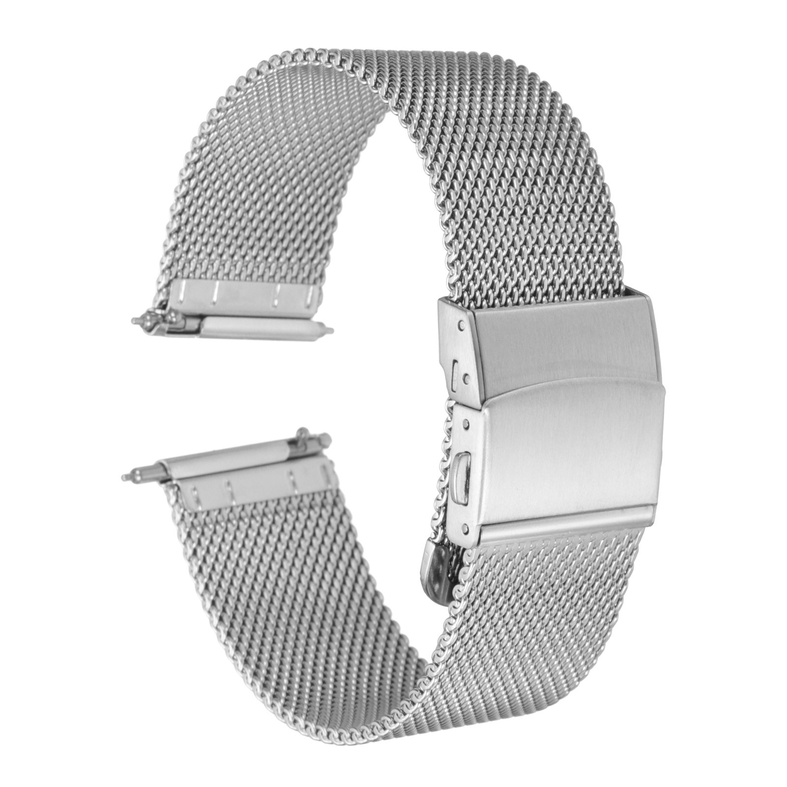 Stainless Steel Mesh Watch Band 20mm Quick Release Watch Strap, Silver Tone
