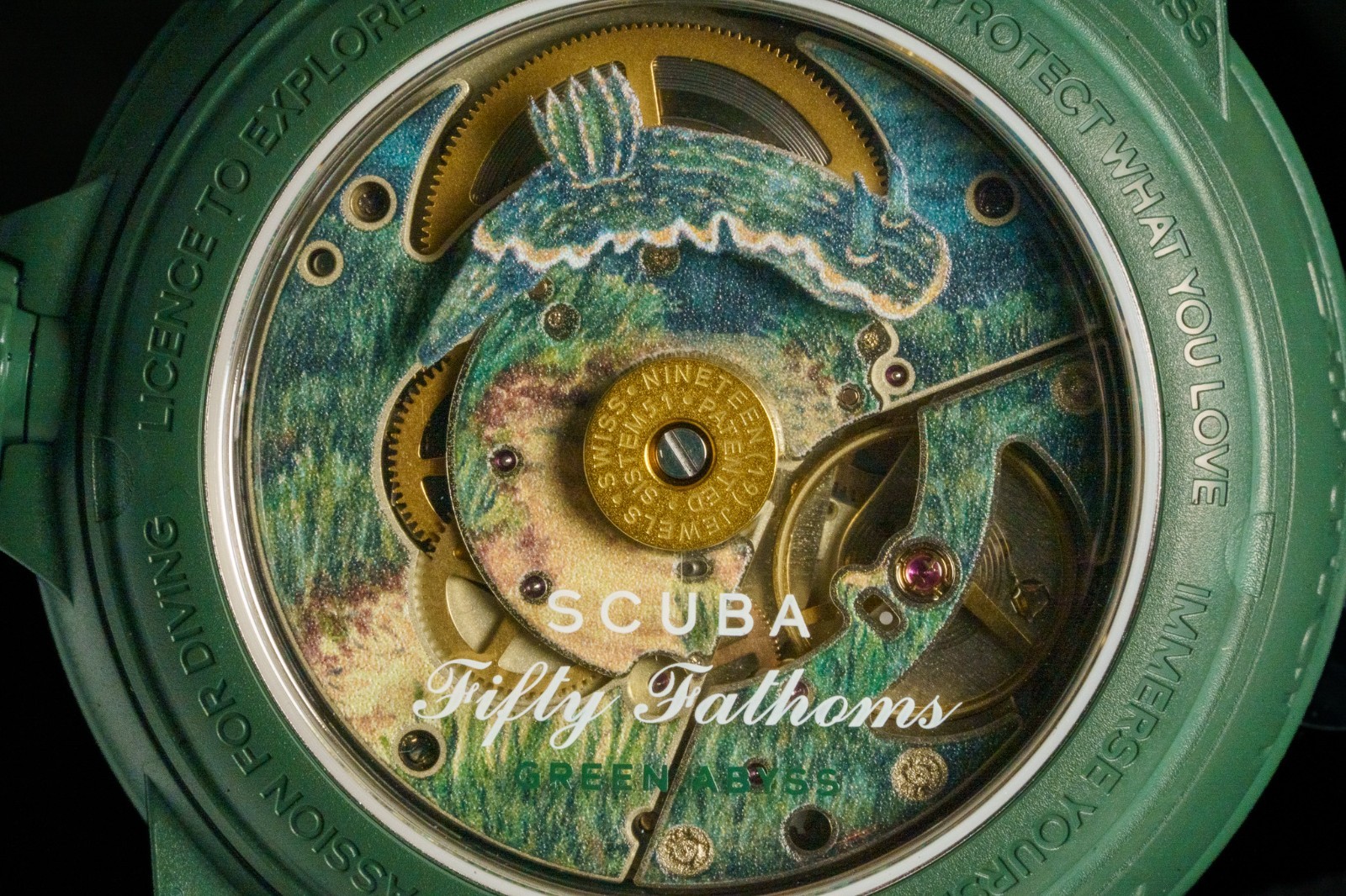 Blancpain x Swatch Scuba Fifty Fathoms GREEN ABYSS Brand New Box Papers