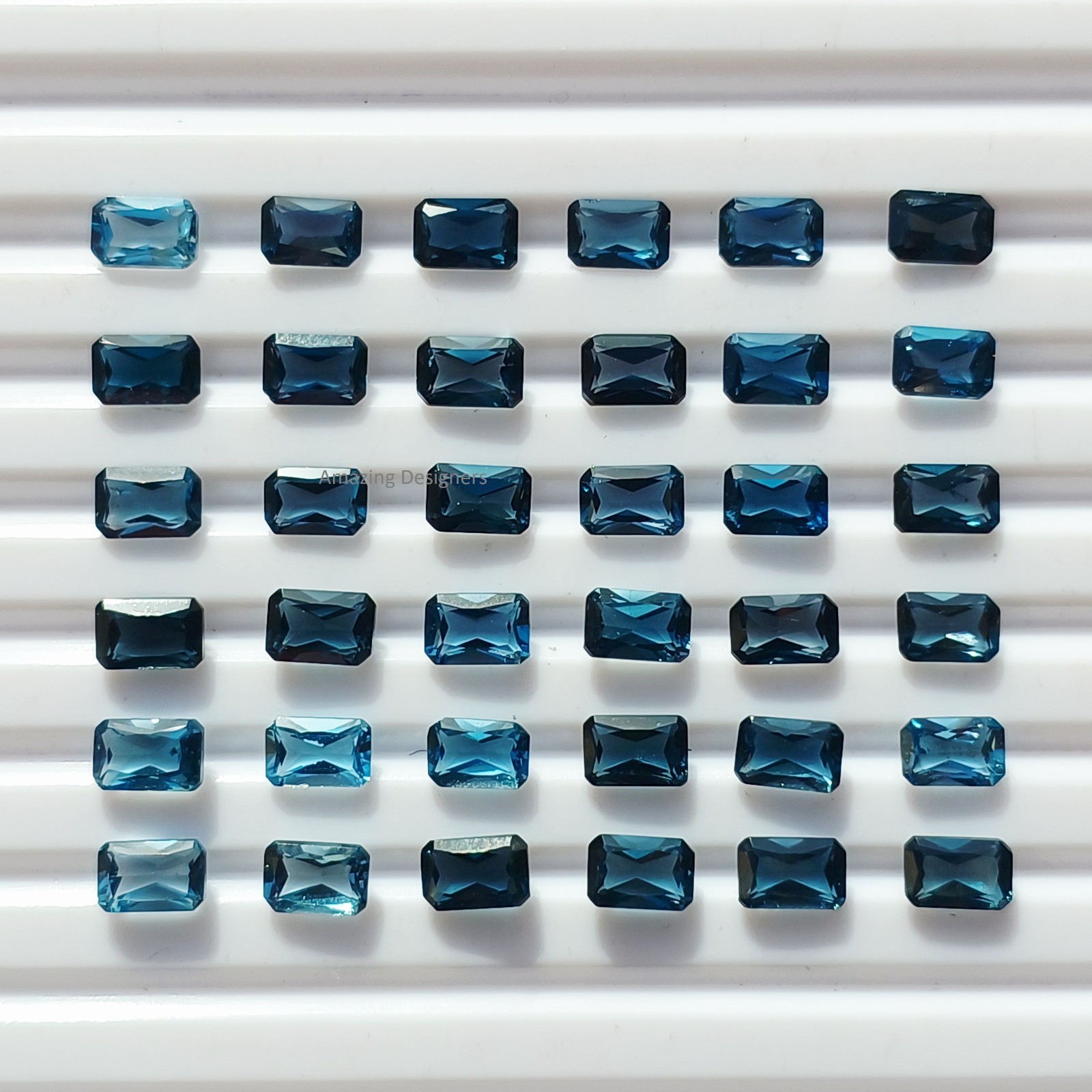 Natural London Blue Topaz Octagon Faceted Cut 3x5mm to 8x10mm Loose Gemstone