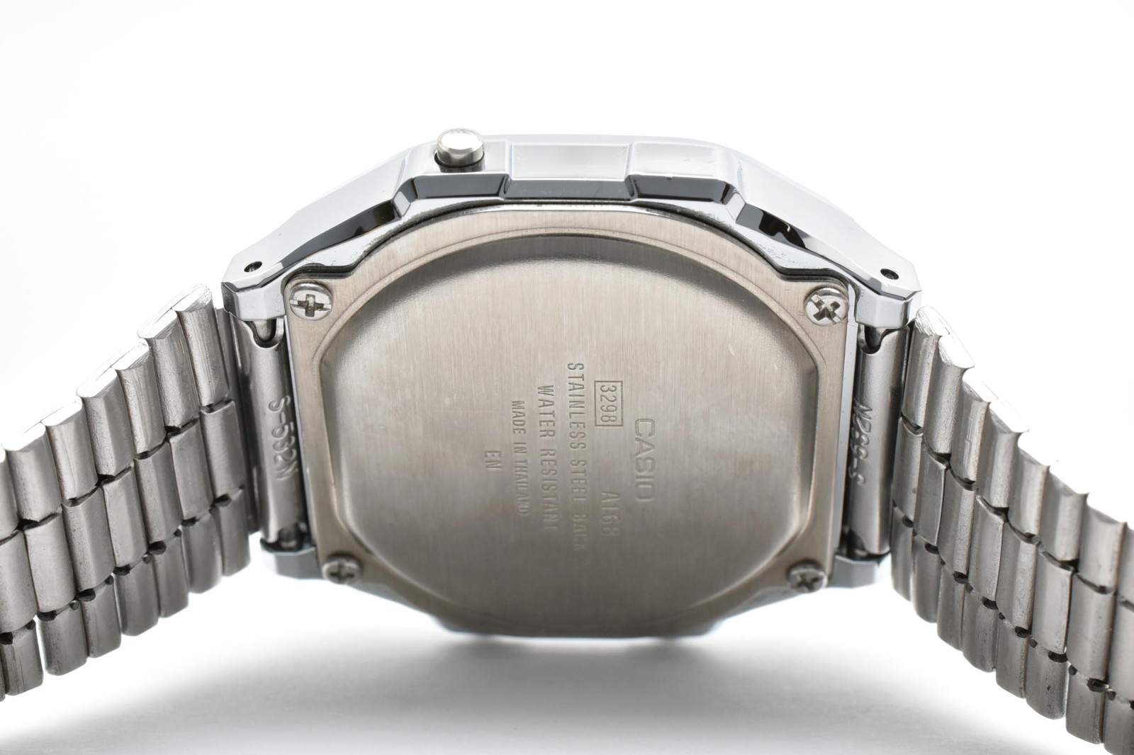 【EXC+５】CASIO A168W Digital Alarm Chronograph Quartz Watch Silver From Japan