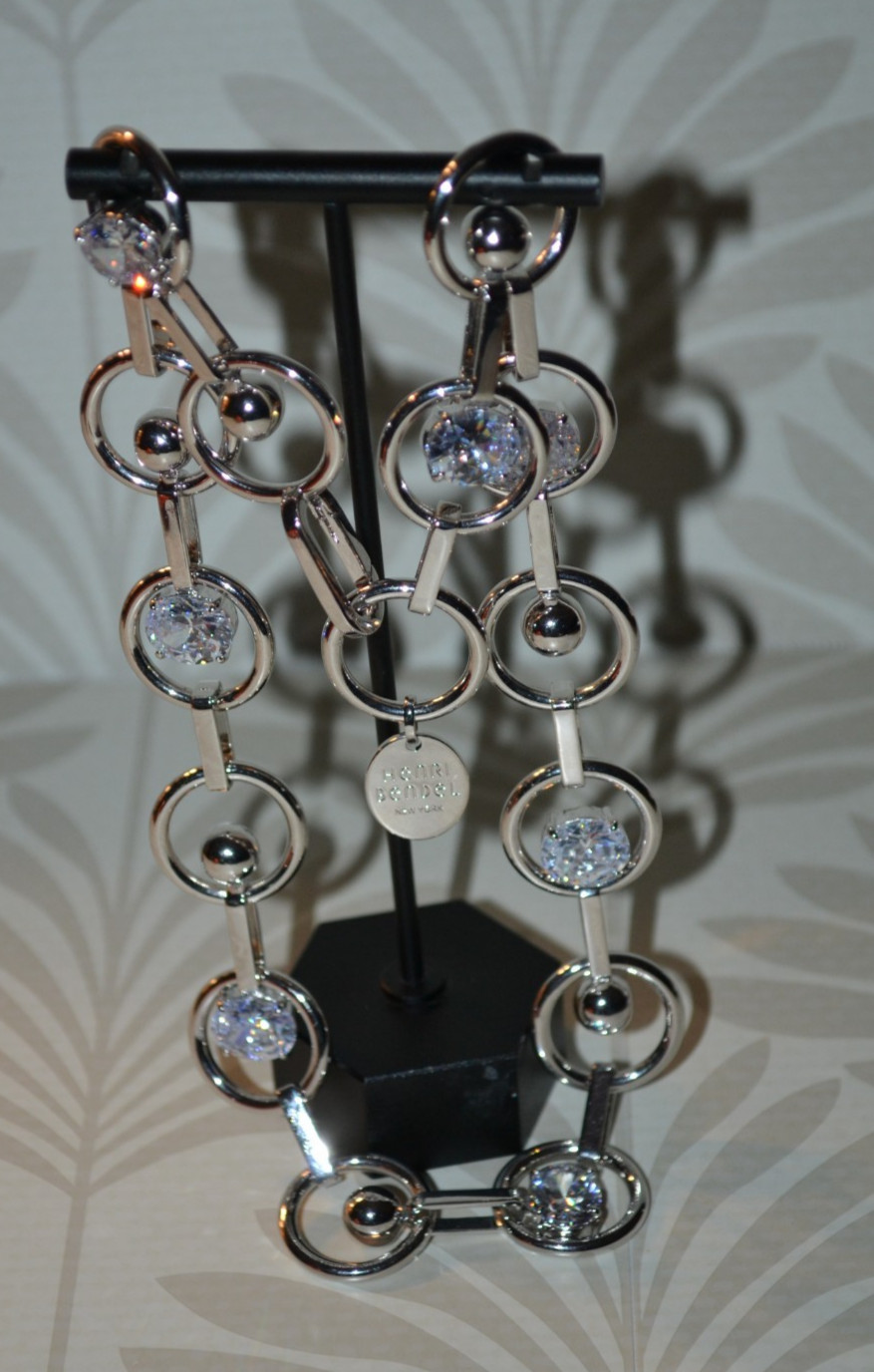 HENRI BENDEL SABRINA GEM COLLAR NECKLACE SILVER