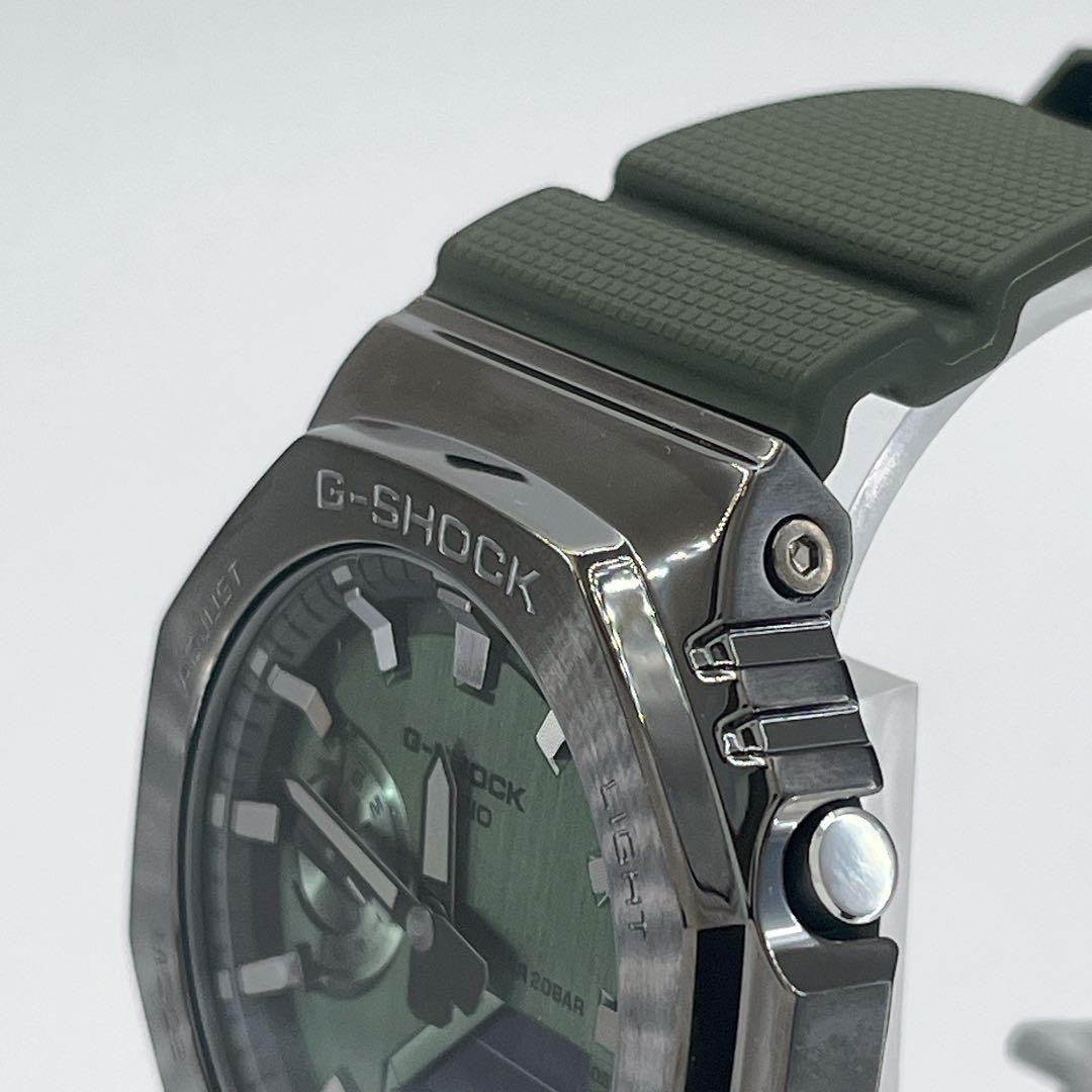 Excellent Condition New Battery G SHOCK GM 2100B Green Casioak Wristwatch