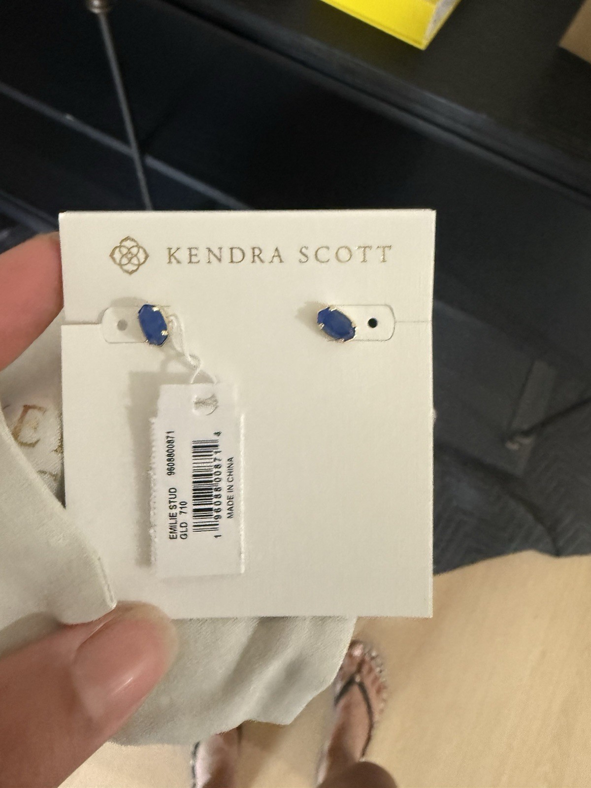 Kendra Scott Mallory Stud Earrings – Gun Metal – BRAND NEW WITH BOX/TAG