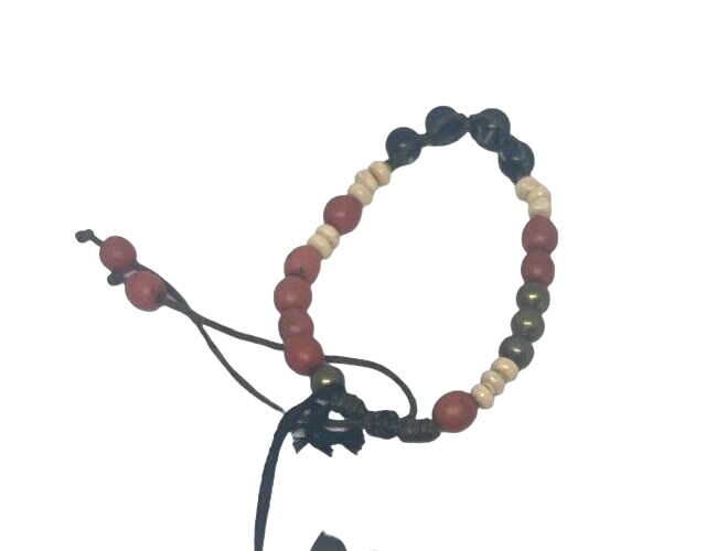 NWT Love is Project bracelet Handmade Artisan Blue Green Beige Beads adjustable