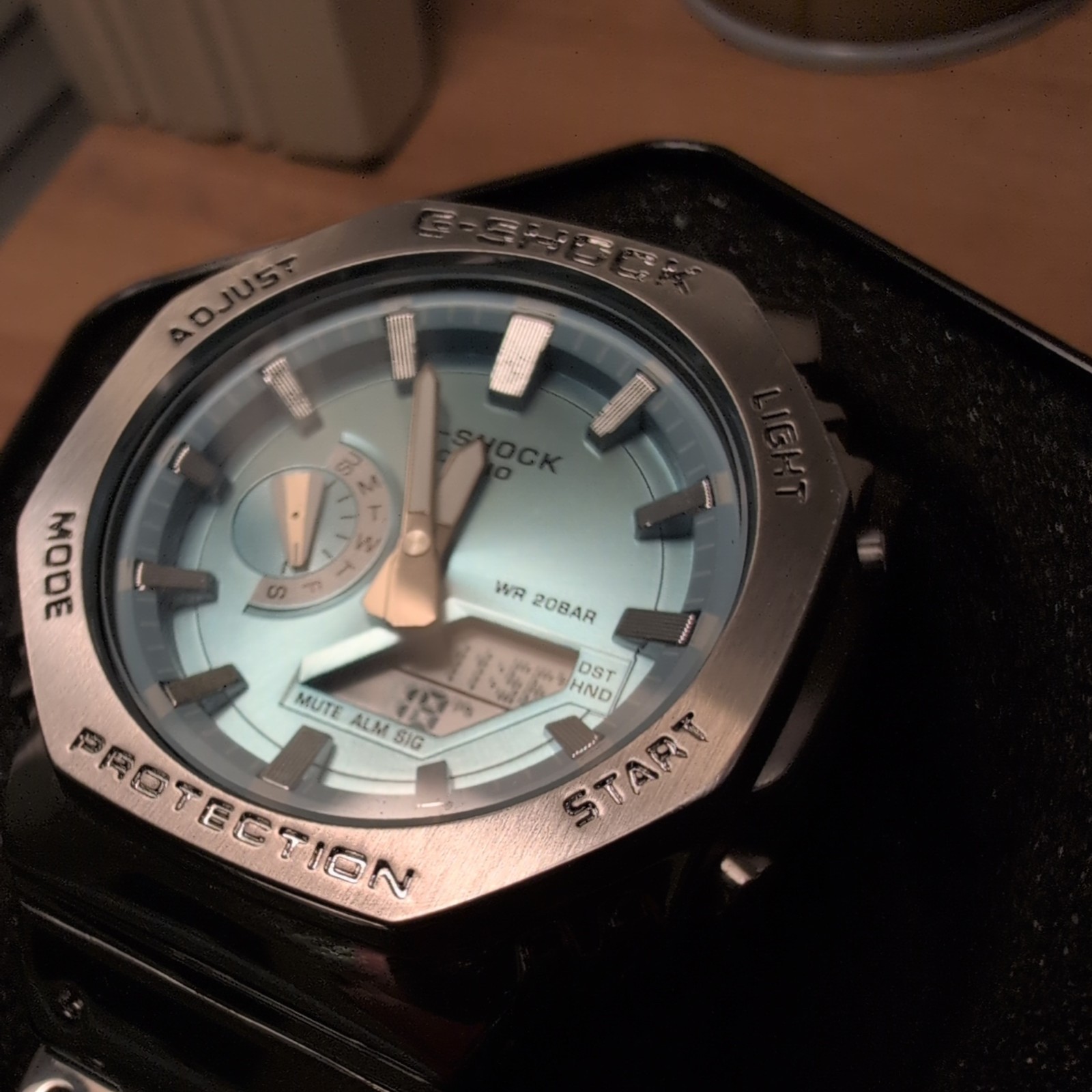 Casio G-Shock GM-B2100 Analog Digital Tough Solar SS Bracelet 200M