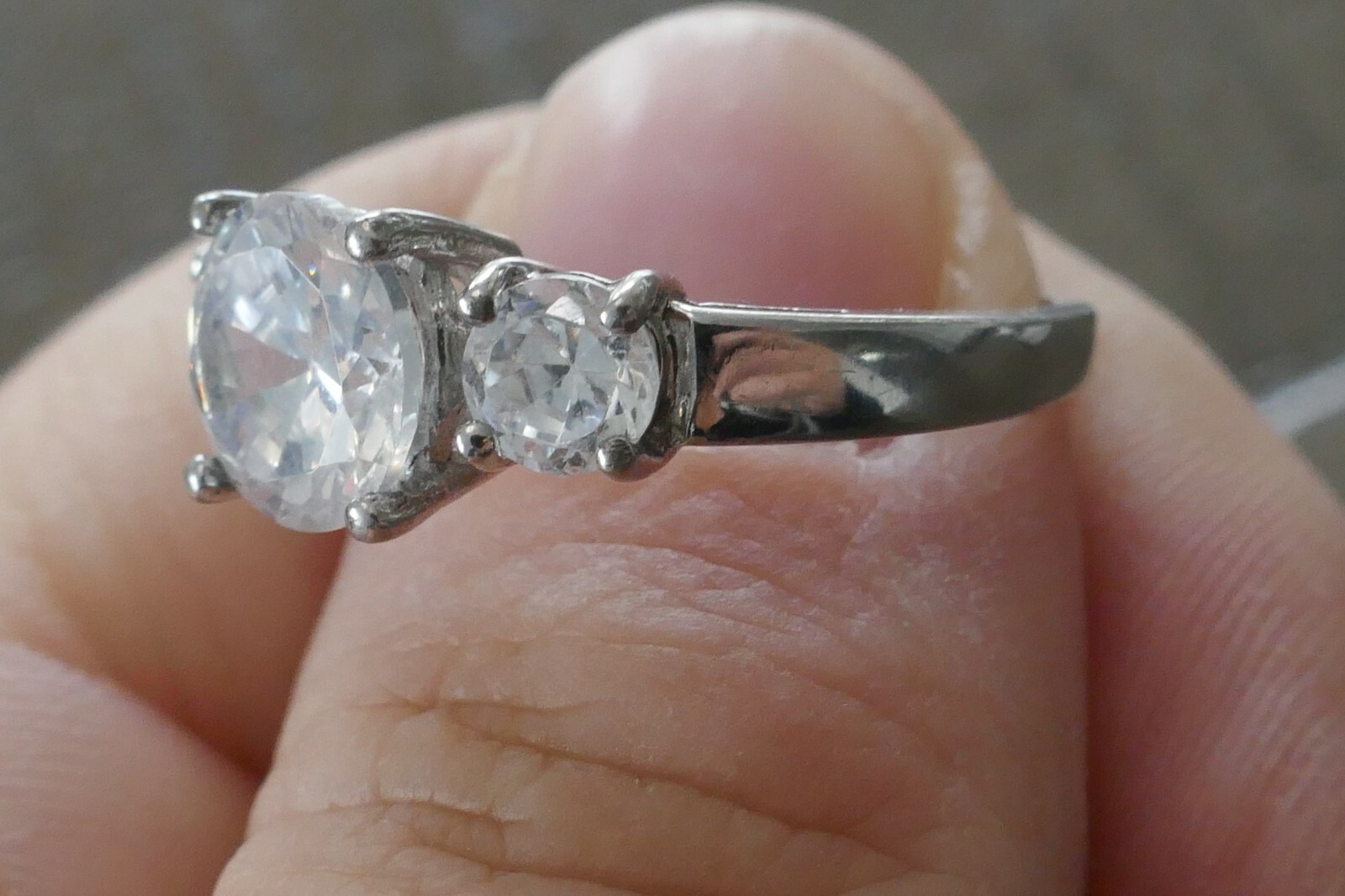 Vintage Designer Stauer Sterling Silver & Cubic Zirconia Ring – Size 7.5 / 2.9g
