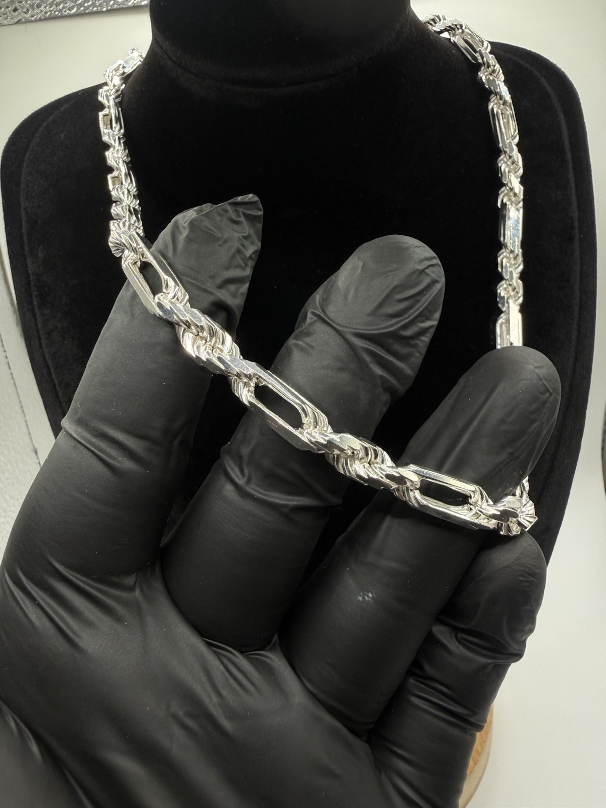 20” 7mm Milano Figarope Necklace-Solid 925 Silver