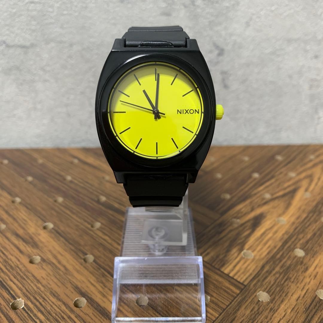 NIXON Time Teller P Yellow Wristwatch Analog Casual Everyday Wear Vintage