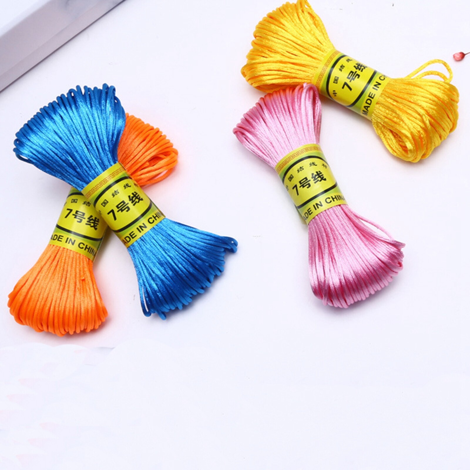 40 Meter 1.5mm Braided Macrame Satin Silk Cord Chinese Knot Nylon Rattail Thread