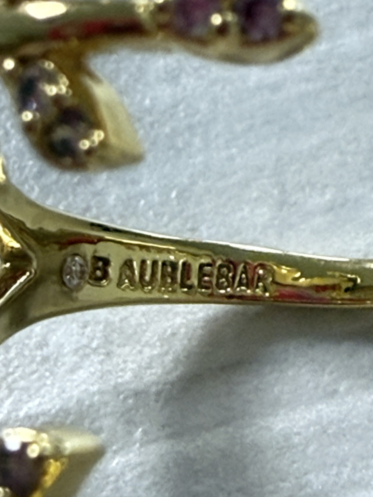 BAUBLEBAR: “PEACEMAKER” DOUBLE RING Gold Tone, Ceasar Fern Roman 7, Adjustable