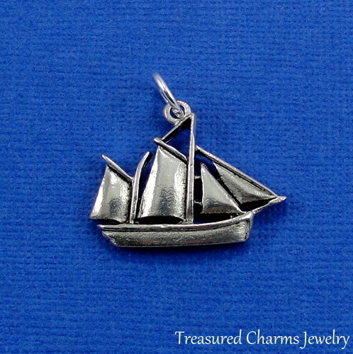 Silver SAILBOAT Sail Boat Nautical Ocean CHARM PENDANT