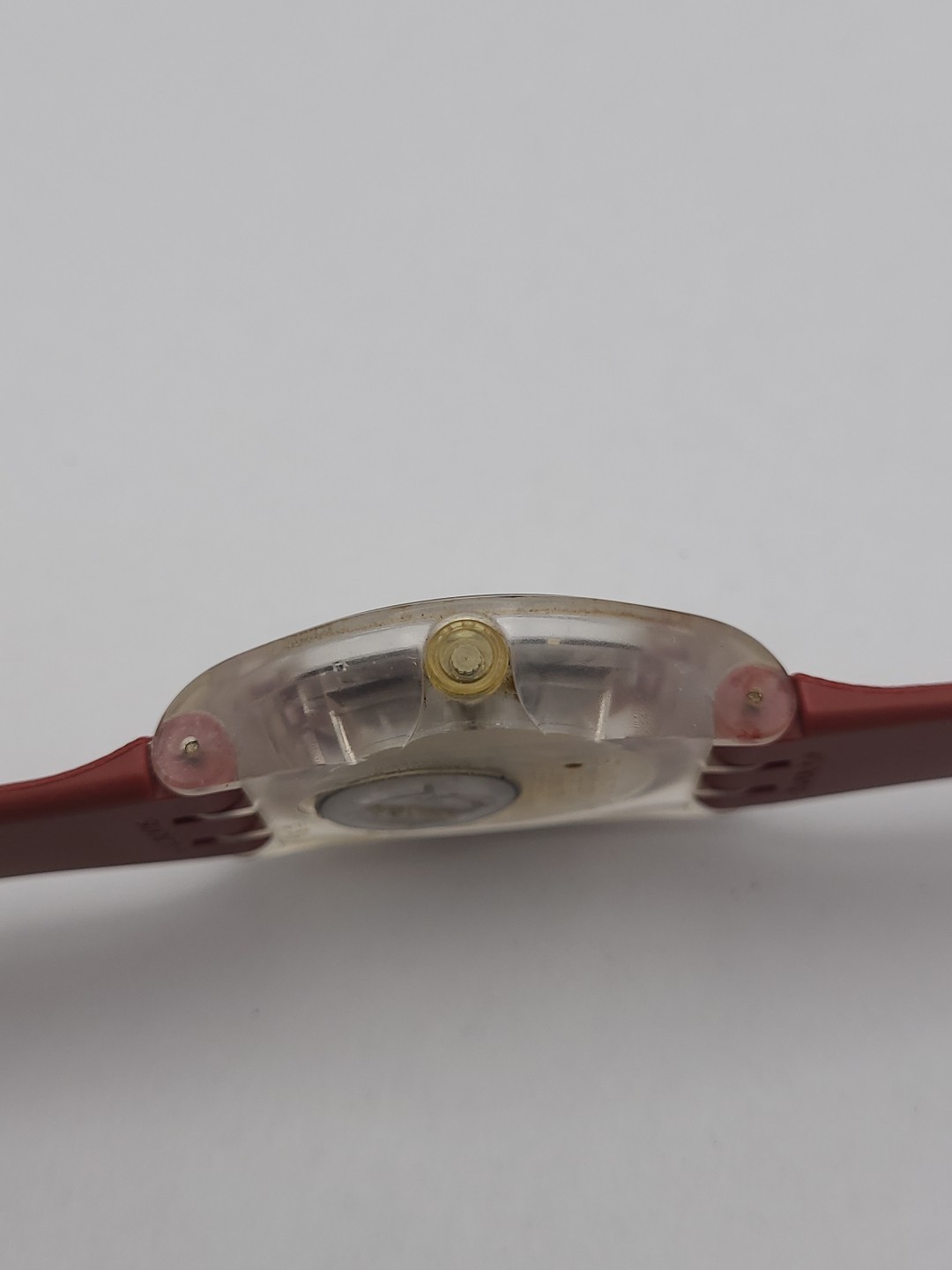 Vintage Swatch Analog Quartz Mens Watch “Ruby Touch” New Battery Working