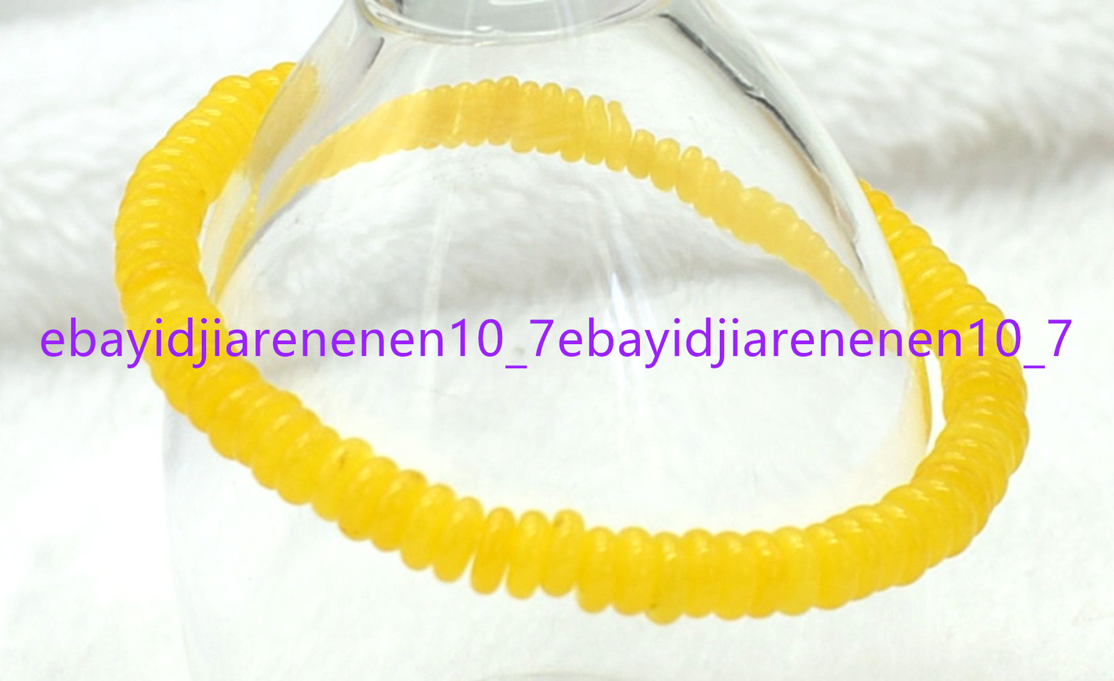Natural 3×8/4x10mm Yellow Topaz Gemstone Abacus Beads Stretch Bracelets 7.5 in