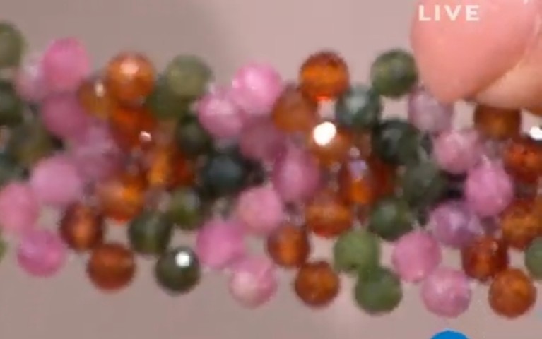 Jay King Pink, Orange and Green Multigem 18″ Woven Necklace Orig. Price $239.95