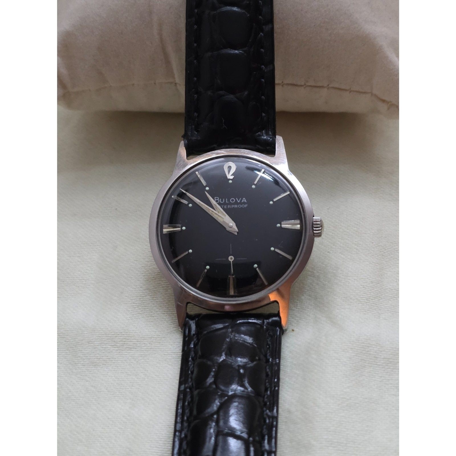 Vintage 1963 Bulova Surf King FW Black Dial Manual Wind Mechanical Men’s Watch