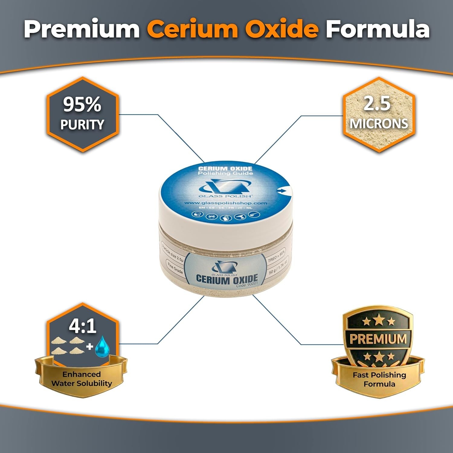 Professional-Grade 1.76oz Cerium Oxide – Easy Application with Video Support