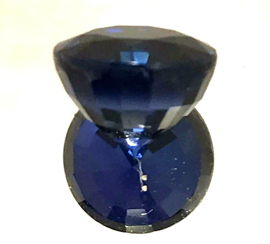 3.80 ct Natural Blue Sapphire , Excellent Round Cut , VS Clarity,9 mohs
