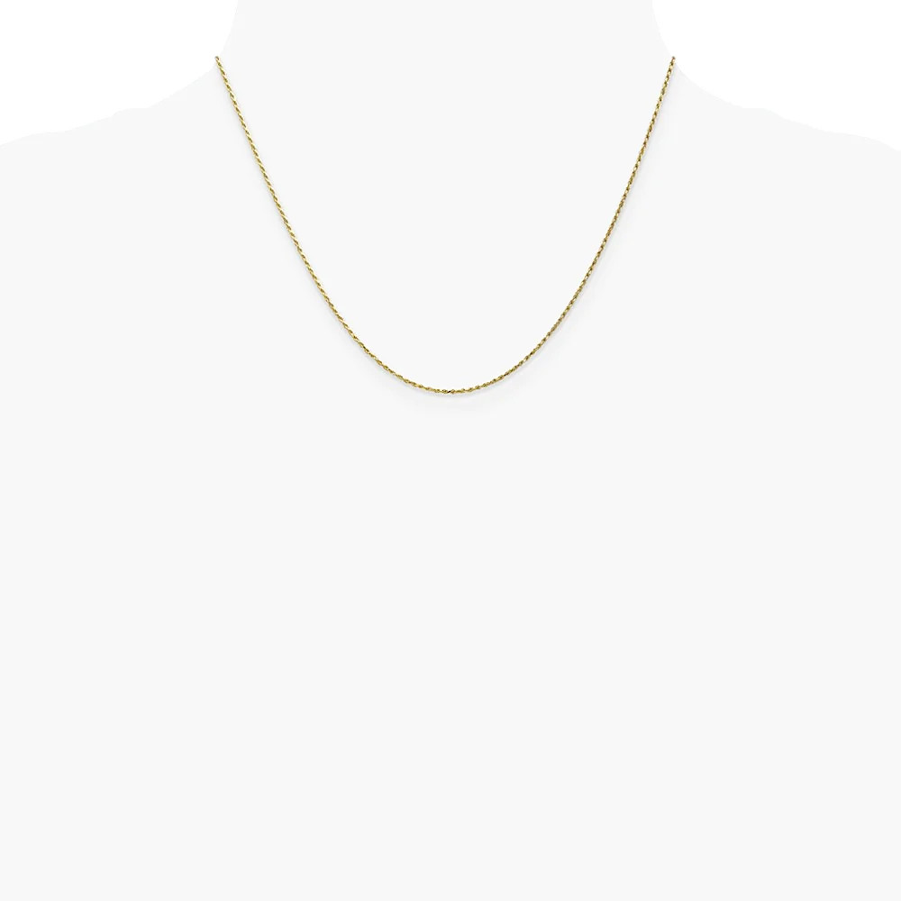 10K Yellow Gold .95mm Carded Cable Rope Chain Necklace 16″-24″