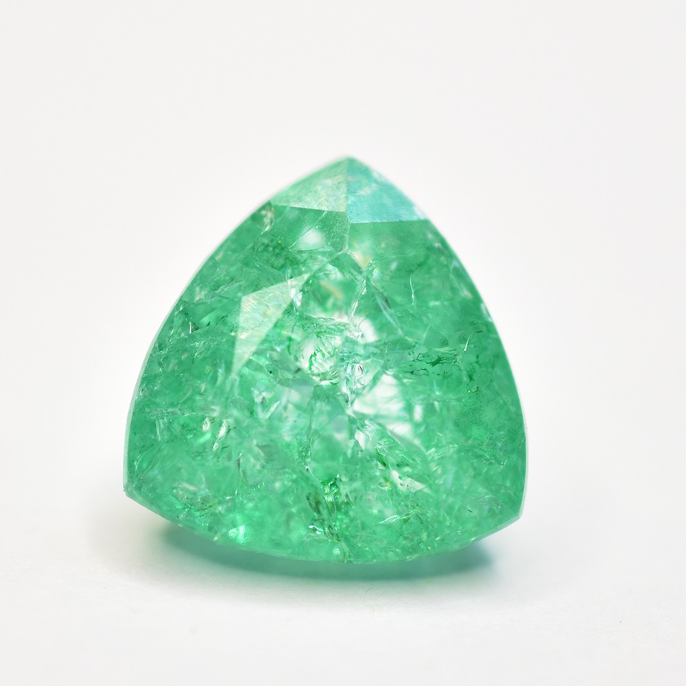 Natural Green Emerald TRILLION Shape 9 Ct Certified STUNNING Loose Gemstone