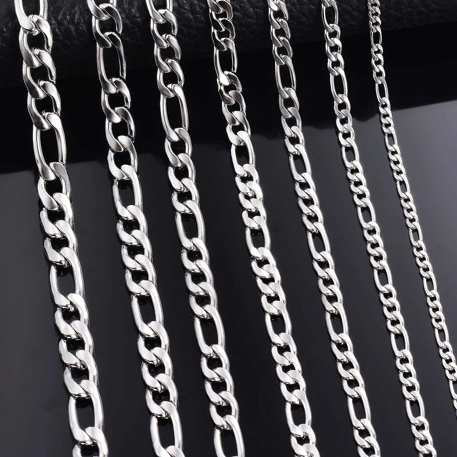 925 Sterling Silver Necklace Long Chain Lobster Clasp for Men Women