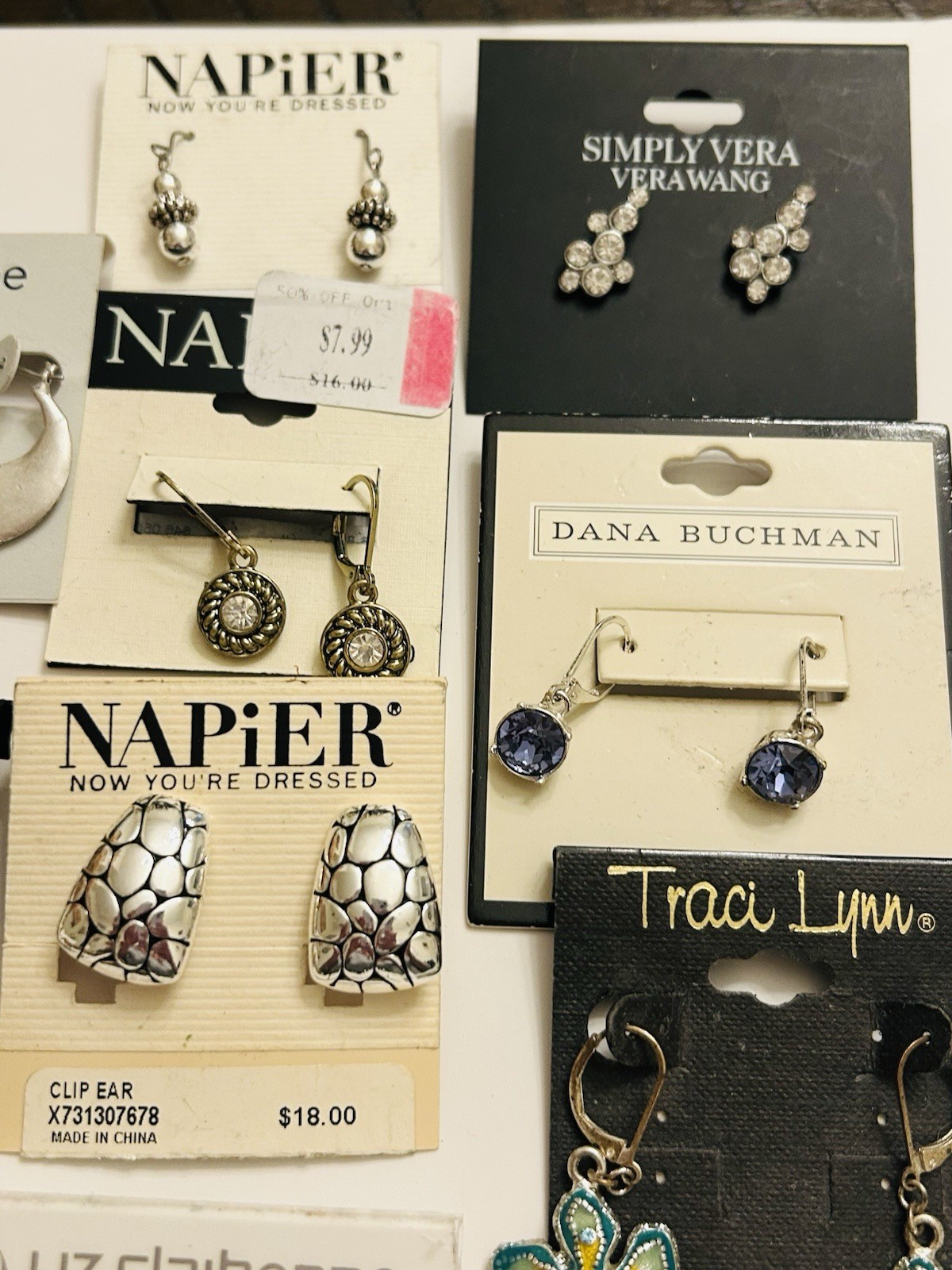 Napier Old New Stock Earrings Lot Clip Ons Pierced Ann Taylor Loft