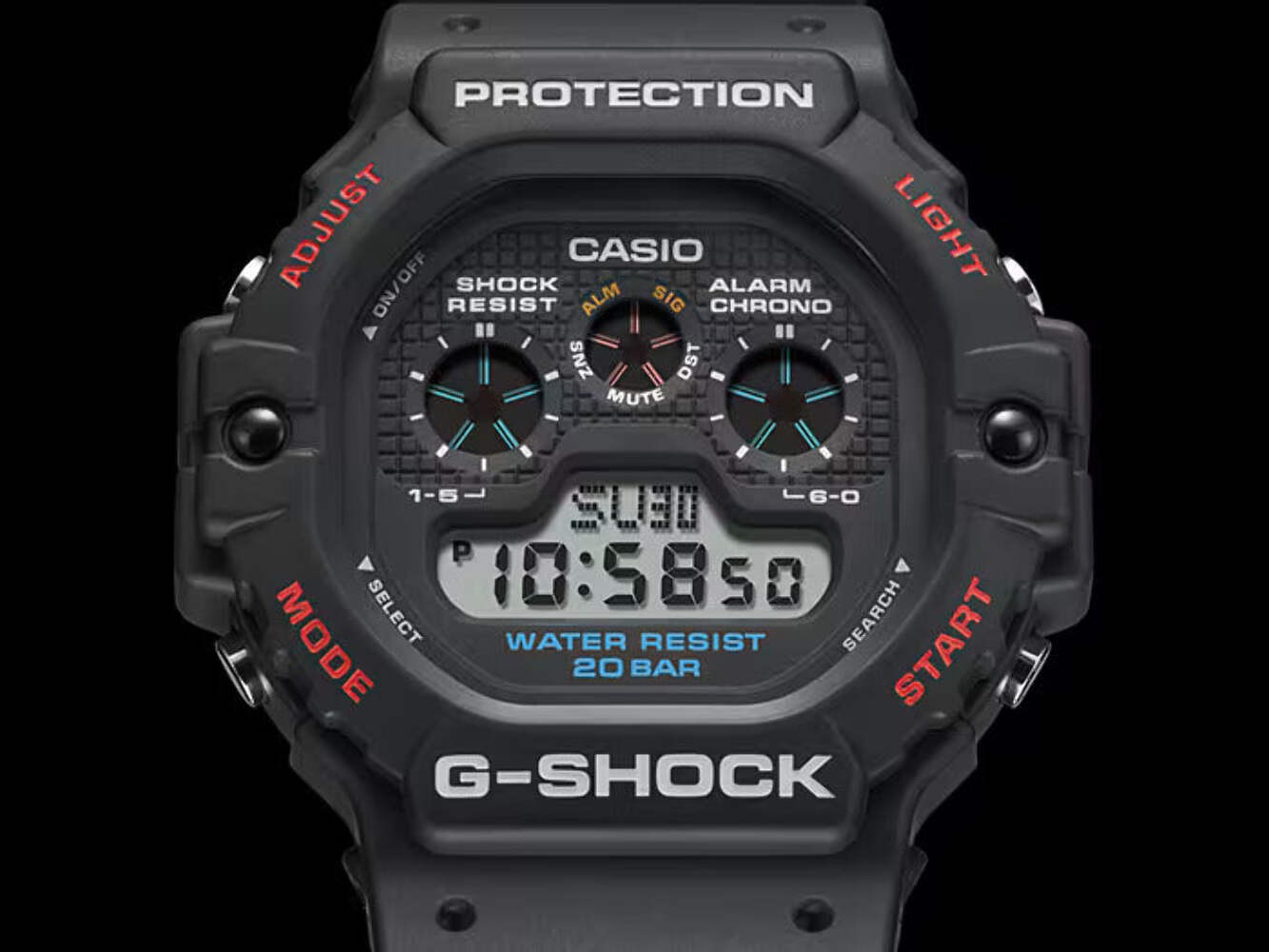 CASIO G-SHOCK DW-5900U-1 “WALTER” NEW BLACK DIGITAL WATCH