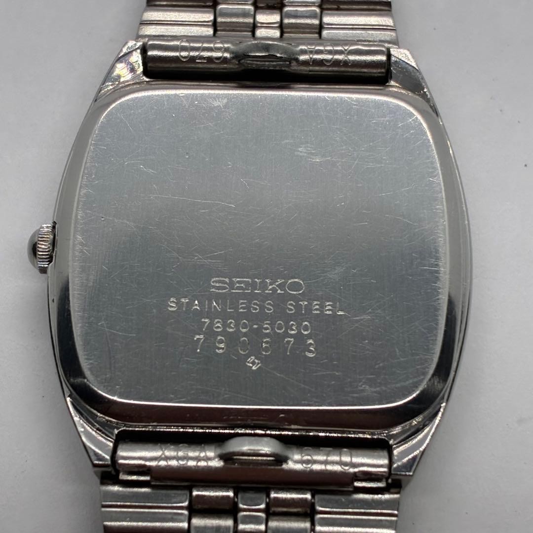 Seiko Quartz 7830-5030,new battery,working condition,item number2444 From Japan