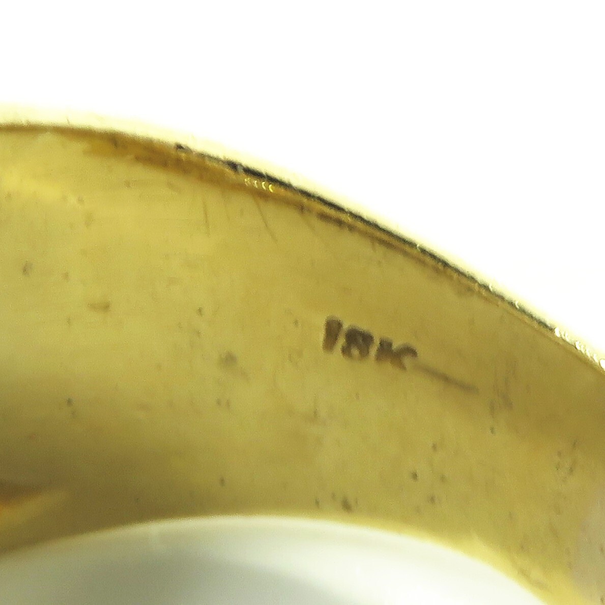NYJEWEL 18k Yellow Gold 2.5ct 15mm Wide Diamond Ring
