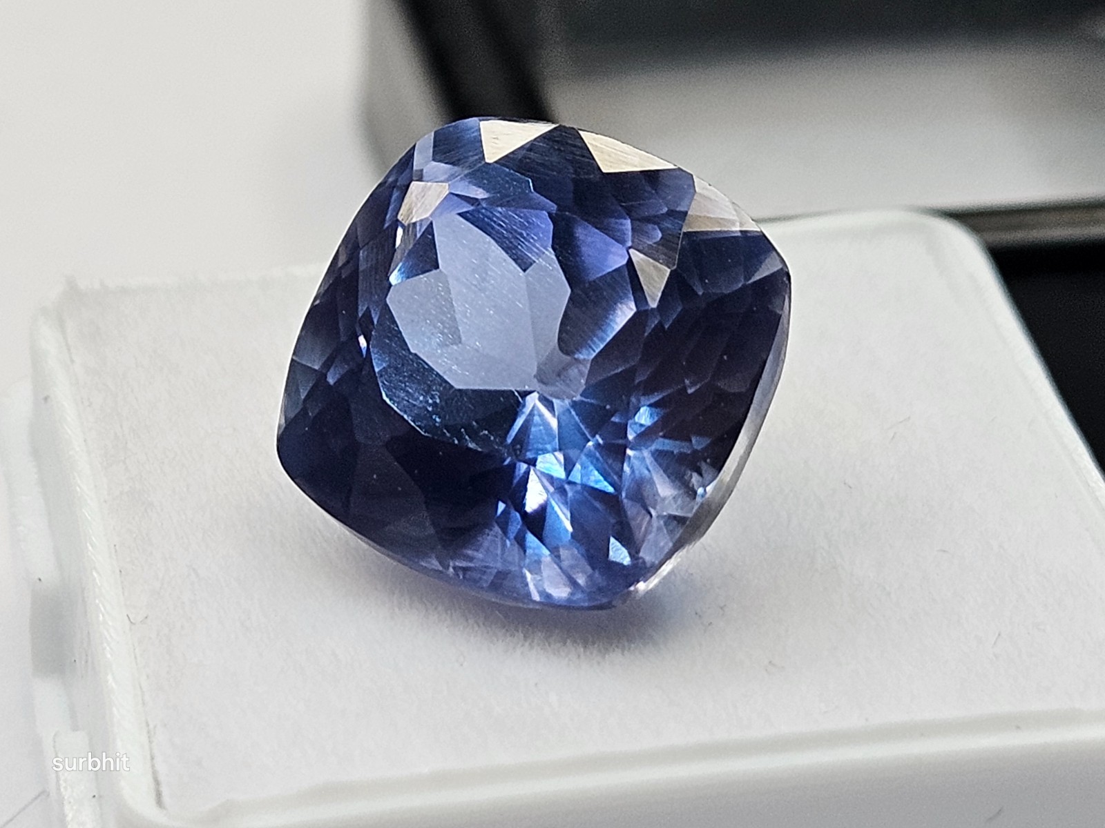 Shine Blue VVS Tanzanite Cushion Cut 13+Ct Natural Certified Loose Gemstone